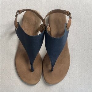 Aerosoles Sandals, Navy and tan, size 9